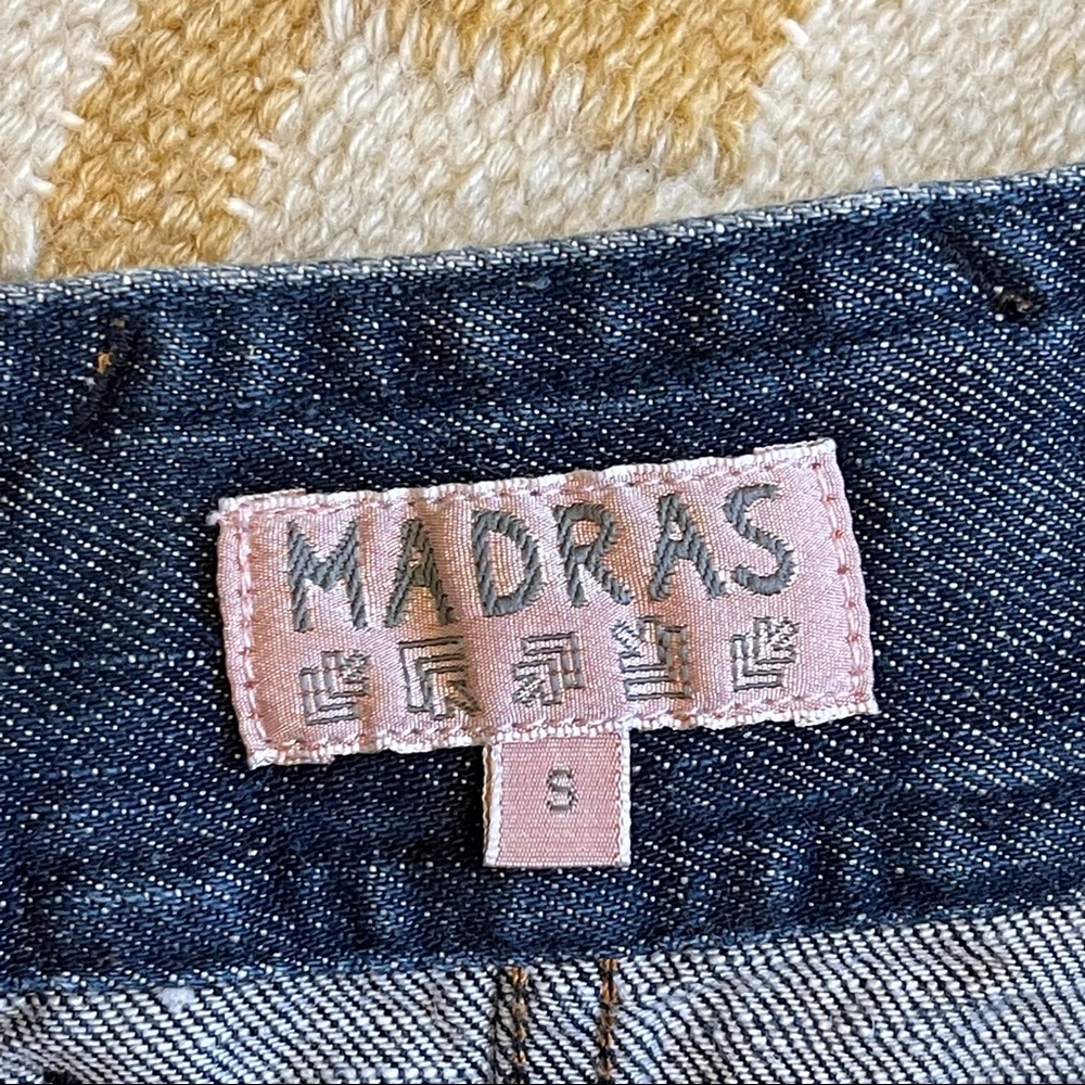 APC MADRAS button front denim A-line skirt S - Picture 2 of 5
